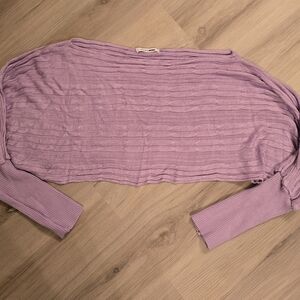 Fashion Nova Lavender Ribbed Crop Top